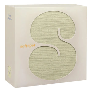 Soft Spot - Organic Cotton Elastic Fitted Sheet | Pea