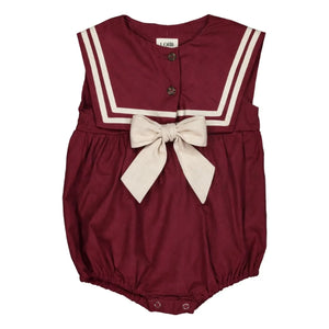 Loir - Isabella Linen Jumpsuit | Burgundy