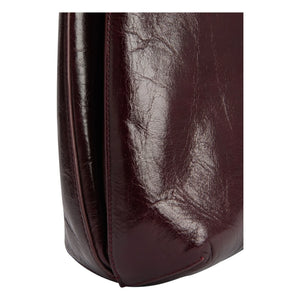 BY FAR - Amber Folio Leather Bag | Burgundy