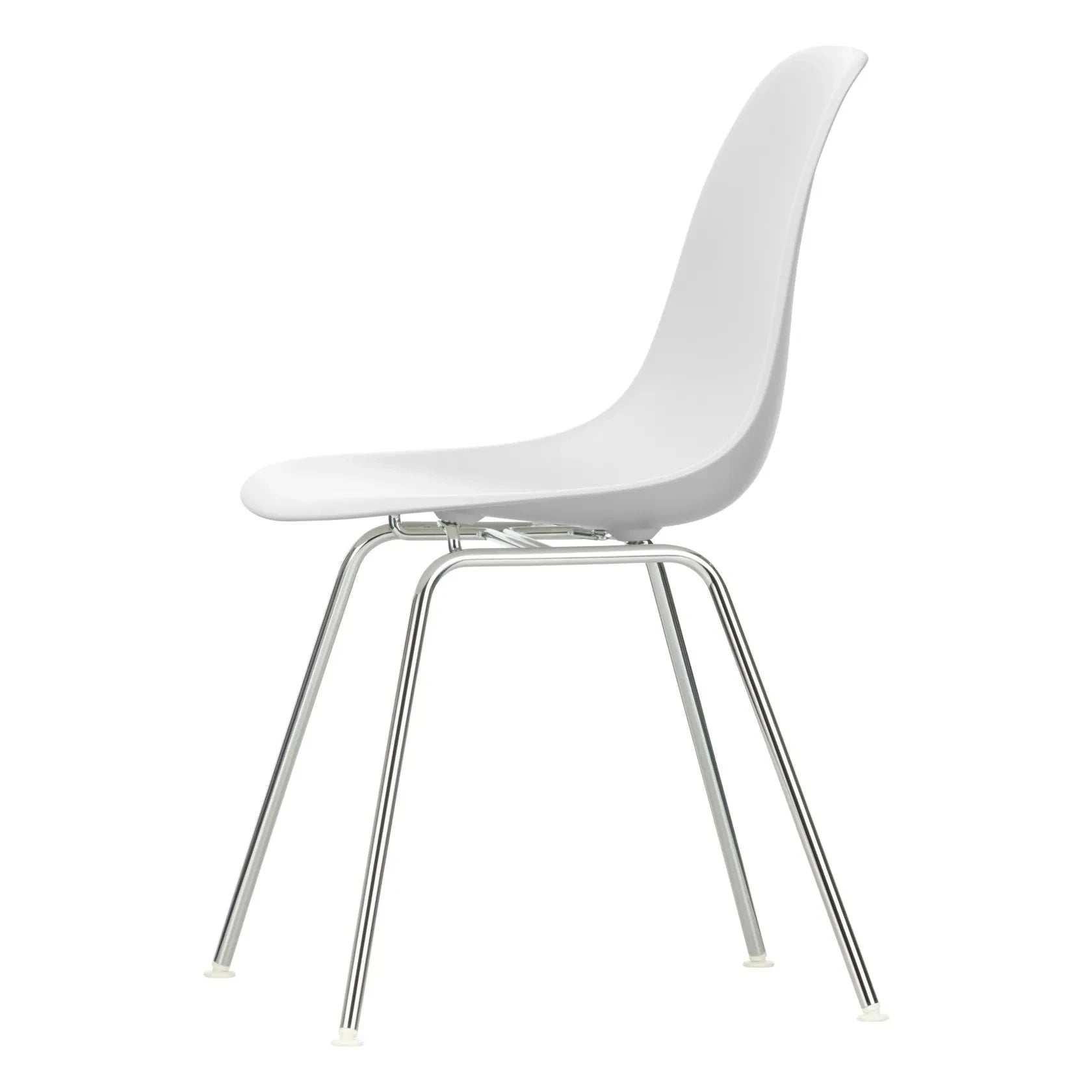 Vitra - DSX Plastic Chair - Chrome Frame - Charles & Ray Eames | White