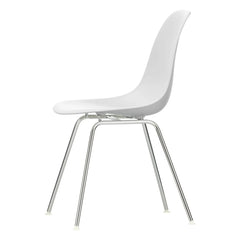 Vitra - DSX Plastic Chair - Chrome Frame - Charles & Ray Eames | White