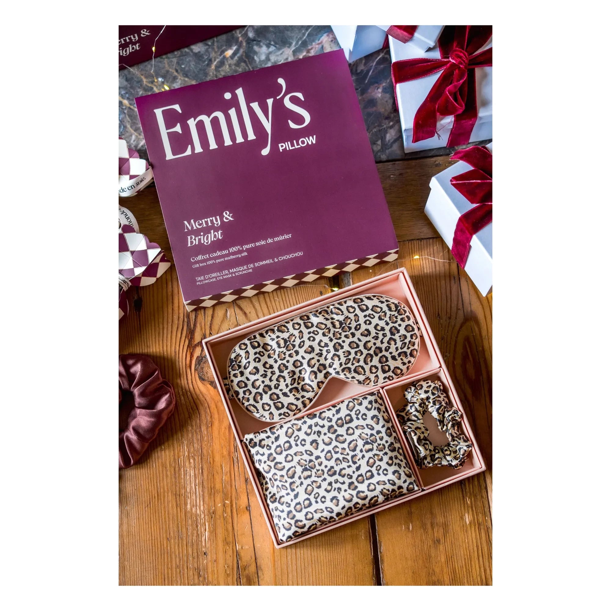 Emily's Pillow - Leopard Print Silk Sleepwear Set
