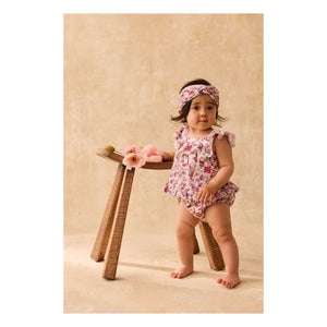 Louise Misha - Yuriria Organic Cotton Floral Hair Band | Cream