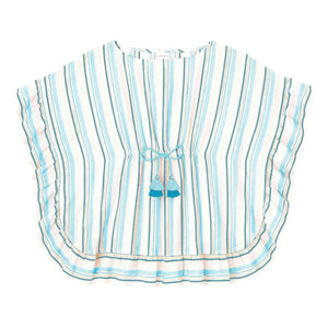 Lison Paris - Striped Bahia Kaftan Metallic | Blue