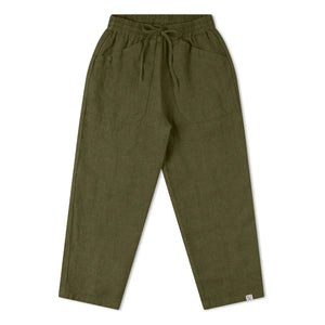 Matona - Garden Linen Pants | Olive Green