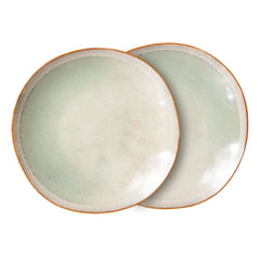 HKliving - 70s Fog Plates - Set of 2 | Cloud Grey