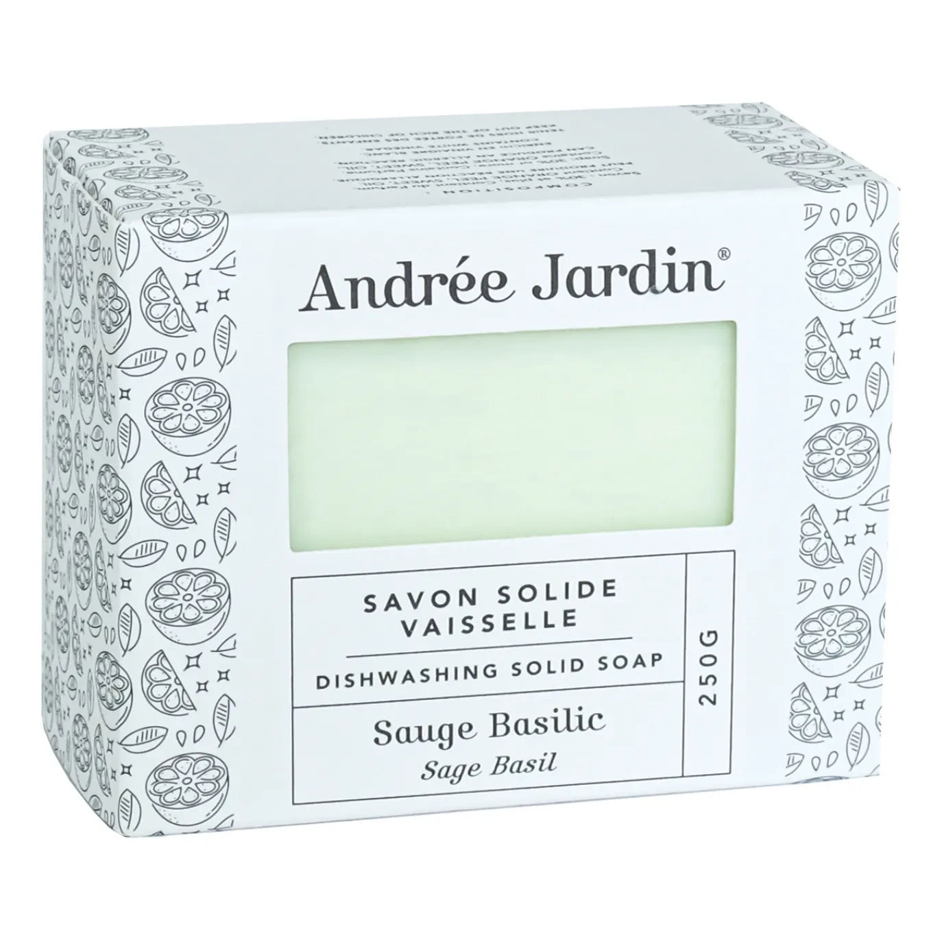 Andrée Jardin - Katı Bulaşık Deterjanı - Adaçayı Fesleğen | Beyaz