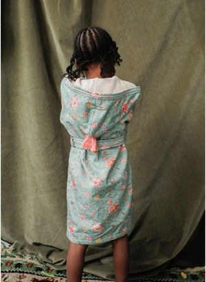 Louise Misha - Leilou Organic Cotton Bathrobe | Turquoise