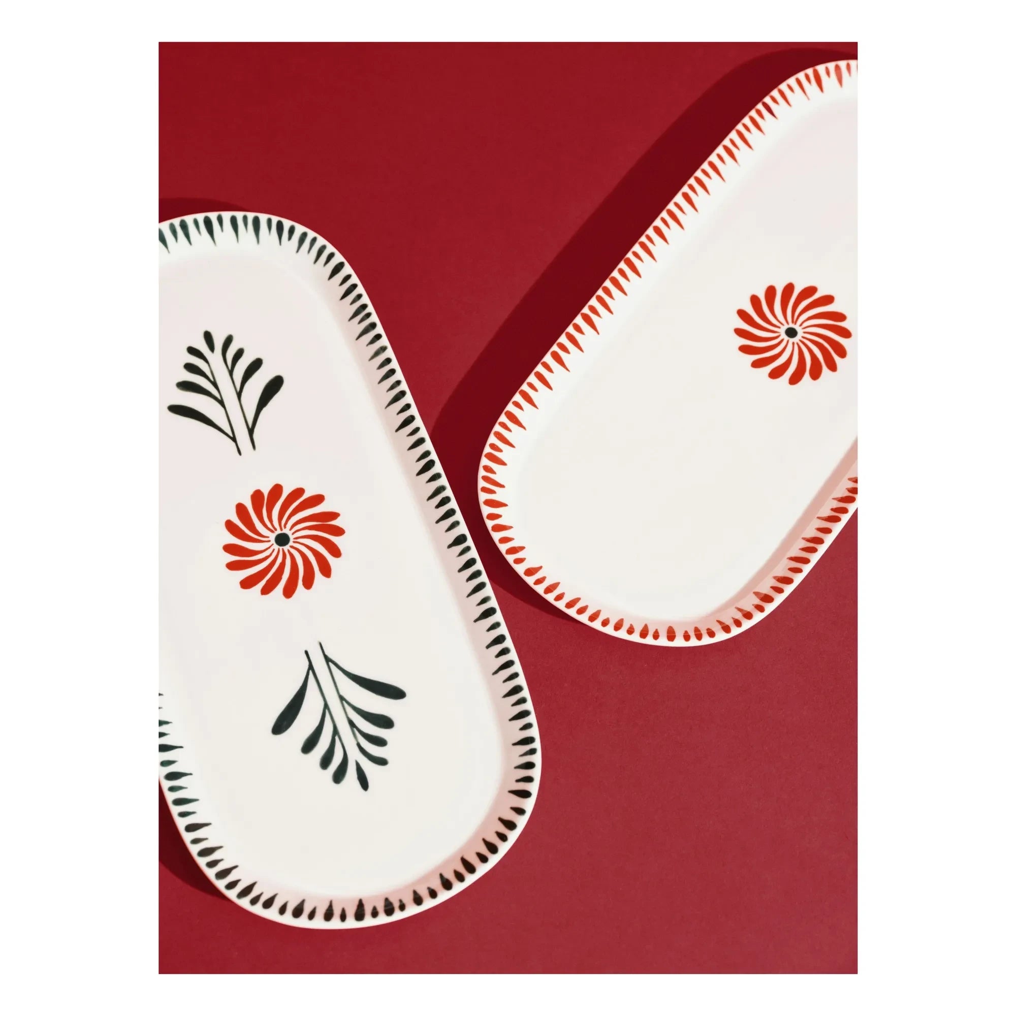 Serax - Baazar Oval Serving Plate, Waww La Table - Set of 2 | Green