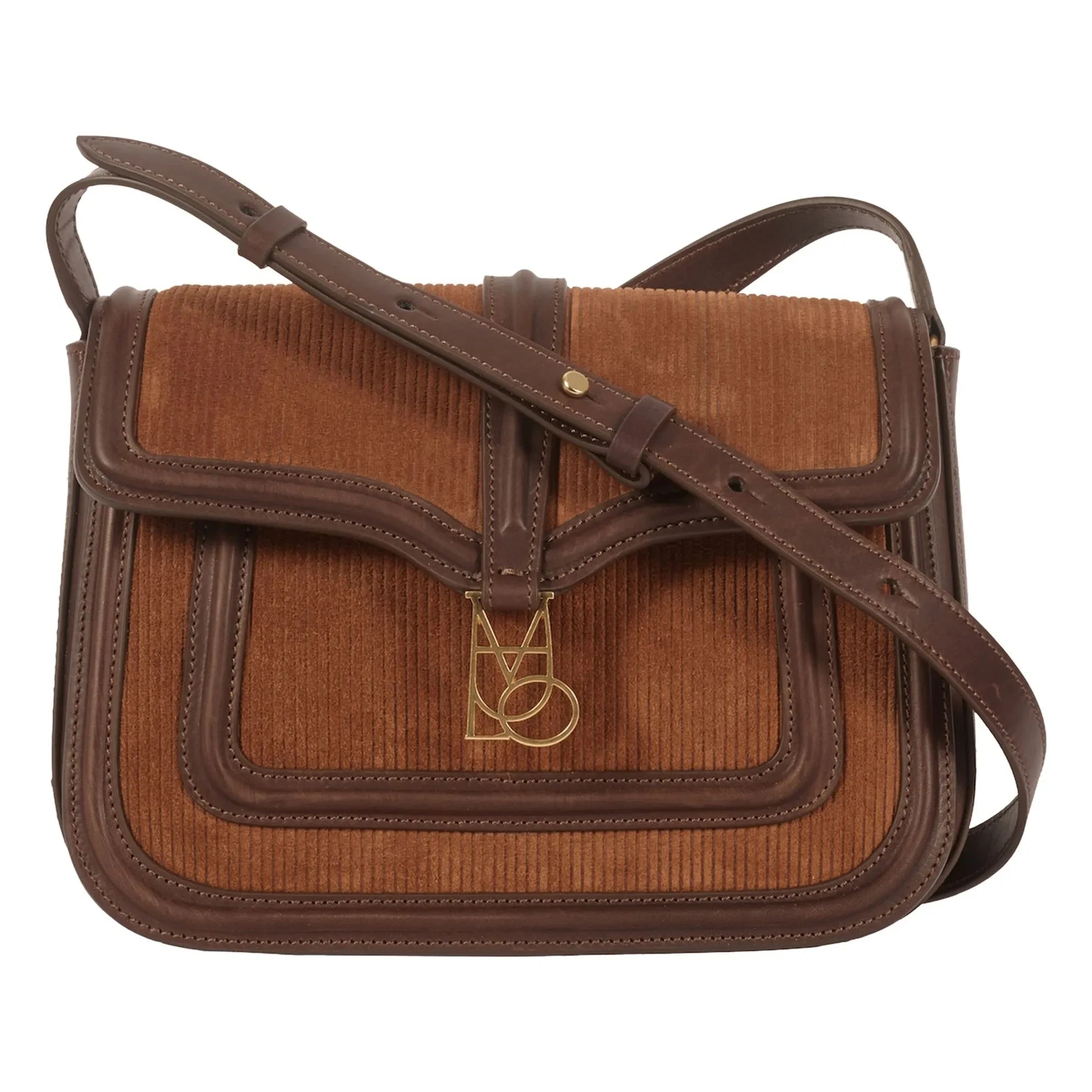 Maria de la Orden - Noah Velvet and Leather Bag | Camel