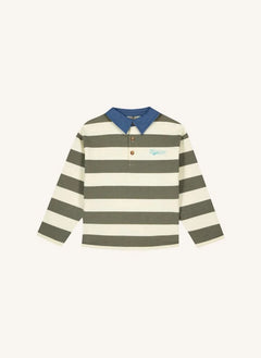 Bonton - Polo Pesto Çizgili | Pembe