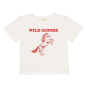 Louis Louise - Tom Wild Horses T-Shirt | White