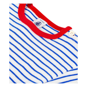 Petit Bateau - Striped Pique T-Shirt | Off-white