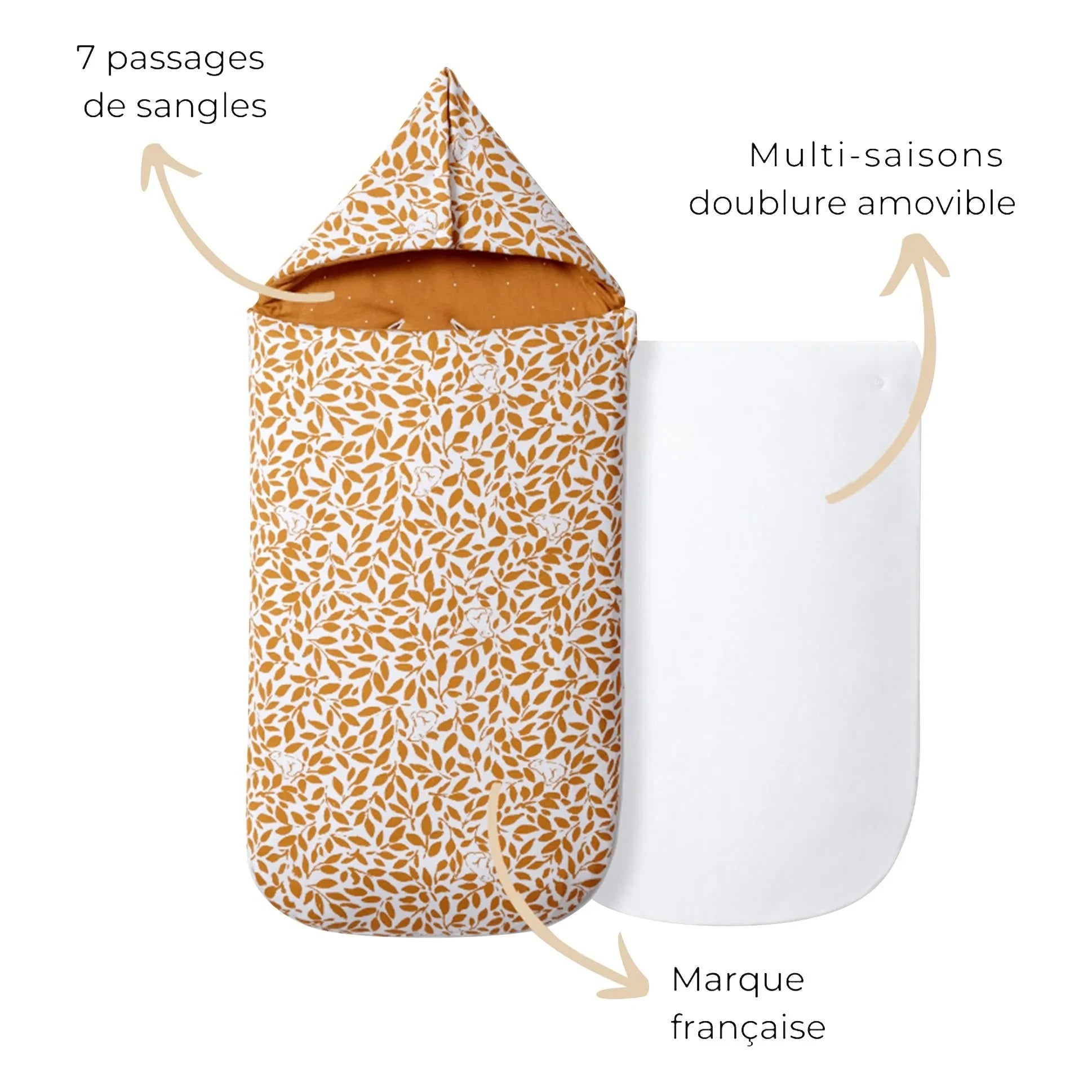 Les Petites Billes - Double-sided multi-season baby crib | Caramel