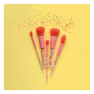 Oh Flossy - Sprinkle Makeup Brush Set - 5 Pieces | Pink