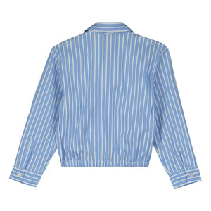 Tangerine - Striped Elastic Short Shirt | Light Blue