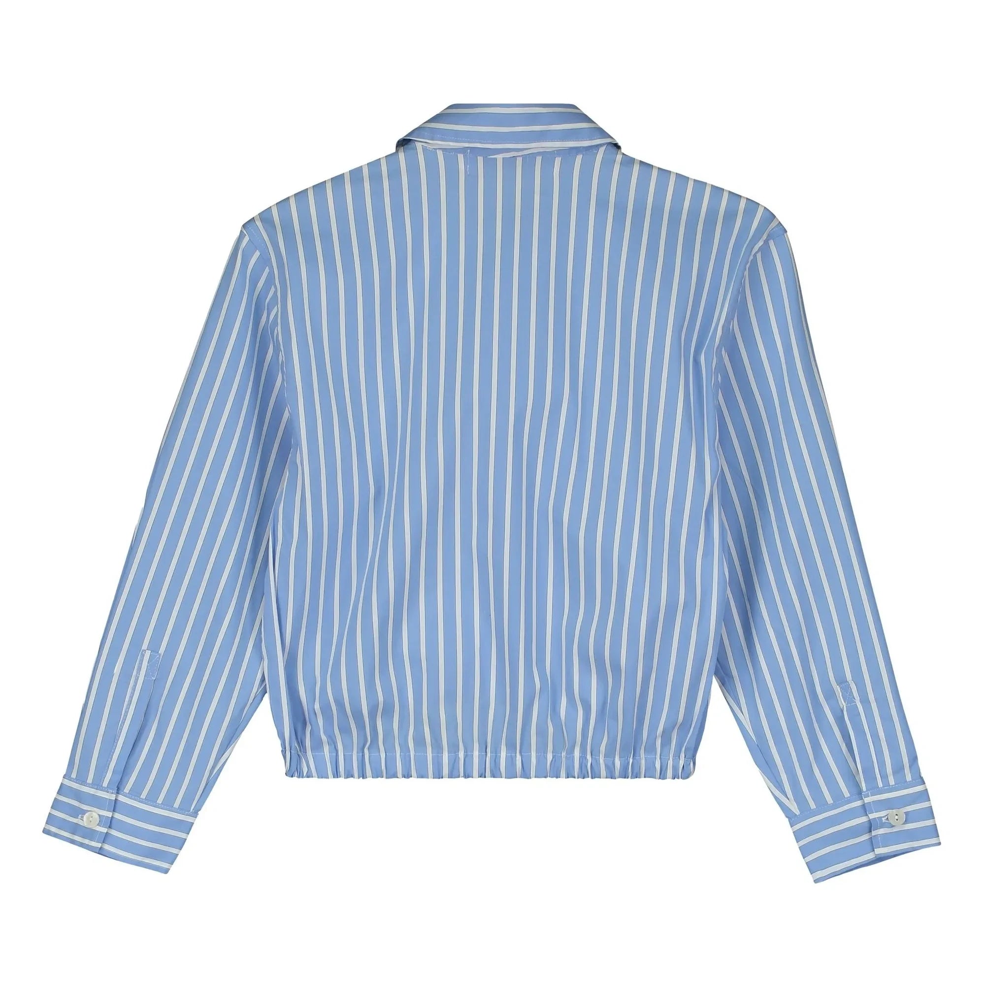 Tangerine - Striped Elastic Short Shirt | Light Blue
