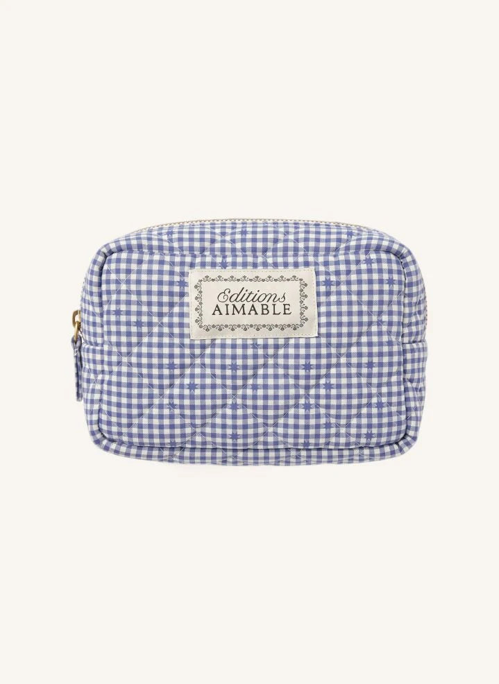 Editions Aimable - Tuscany diaper bag | Blue Vichy Cotton