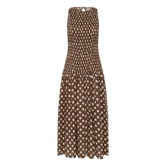Faithfull the Brand - Luisa Polka Dot Cotton Dress | Chocolate