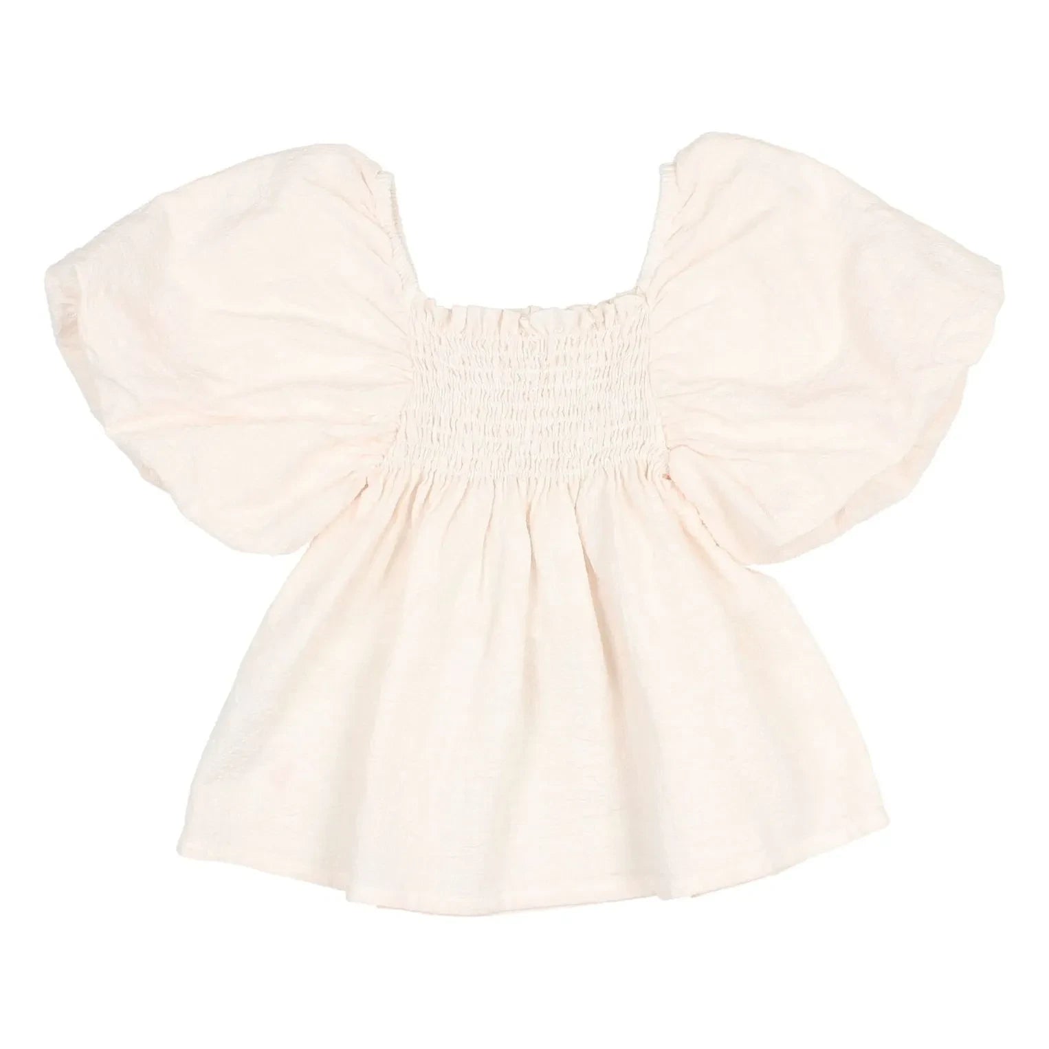 Búho - Organic Cotton Balloon Sleeve Blouse | Pale Pink