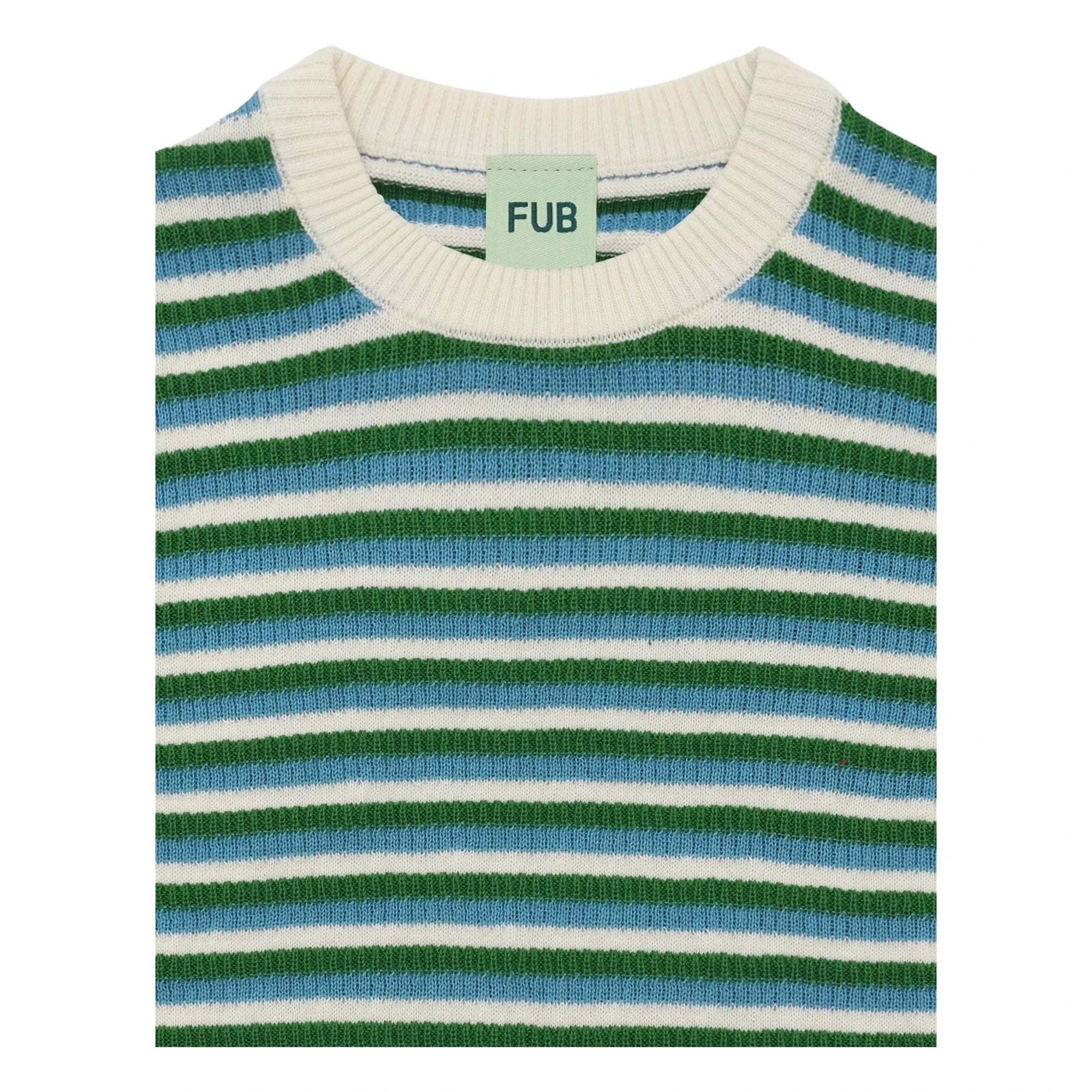 FUB - Organic Cotton Fine Mesh Textured T-Shirt | Green