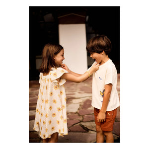 Arsène et Les Pipelettes - Soleil Seersucker Dress | Ecru