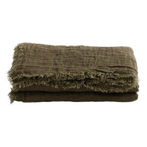 Maison de Vacances - Vice Versa Washed Linen Grommet Curtain | Khaki