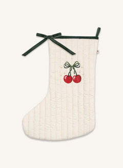 Konges Sløjd - Cherry Christmas Stocking | Ecru