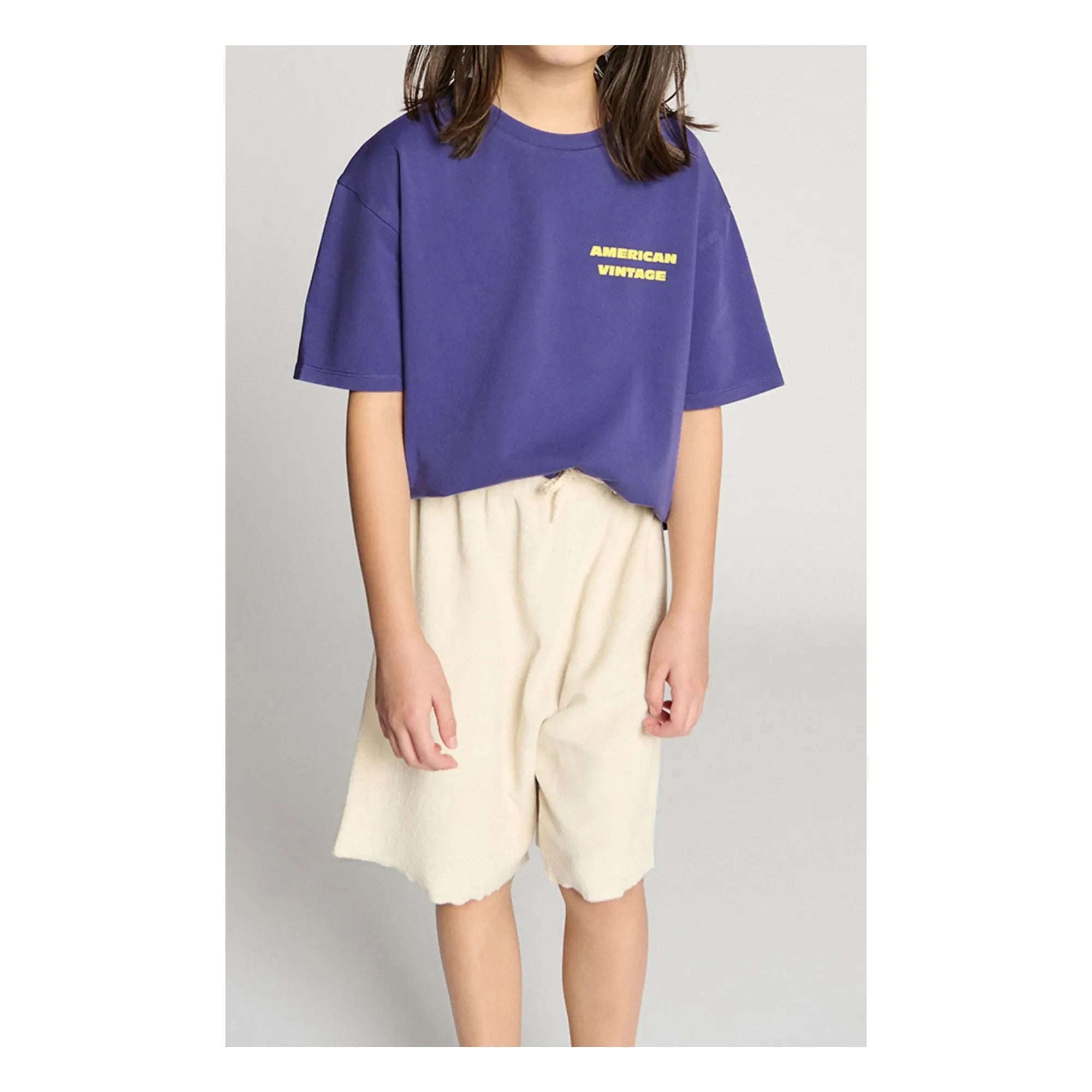 American Vintage - Fuxow Organic Cotton Jogger Shorts | Off-white