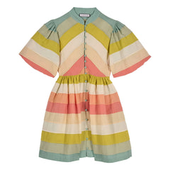 Maria de la Orden - Daisy Cotton Dress | Blue Green