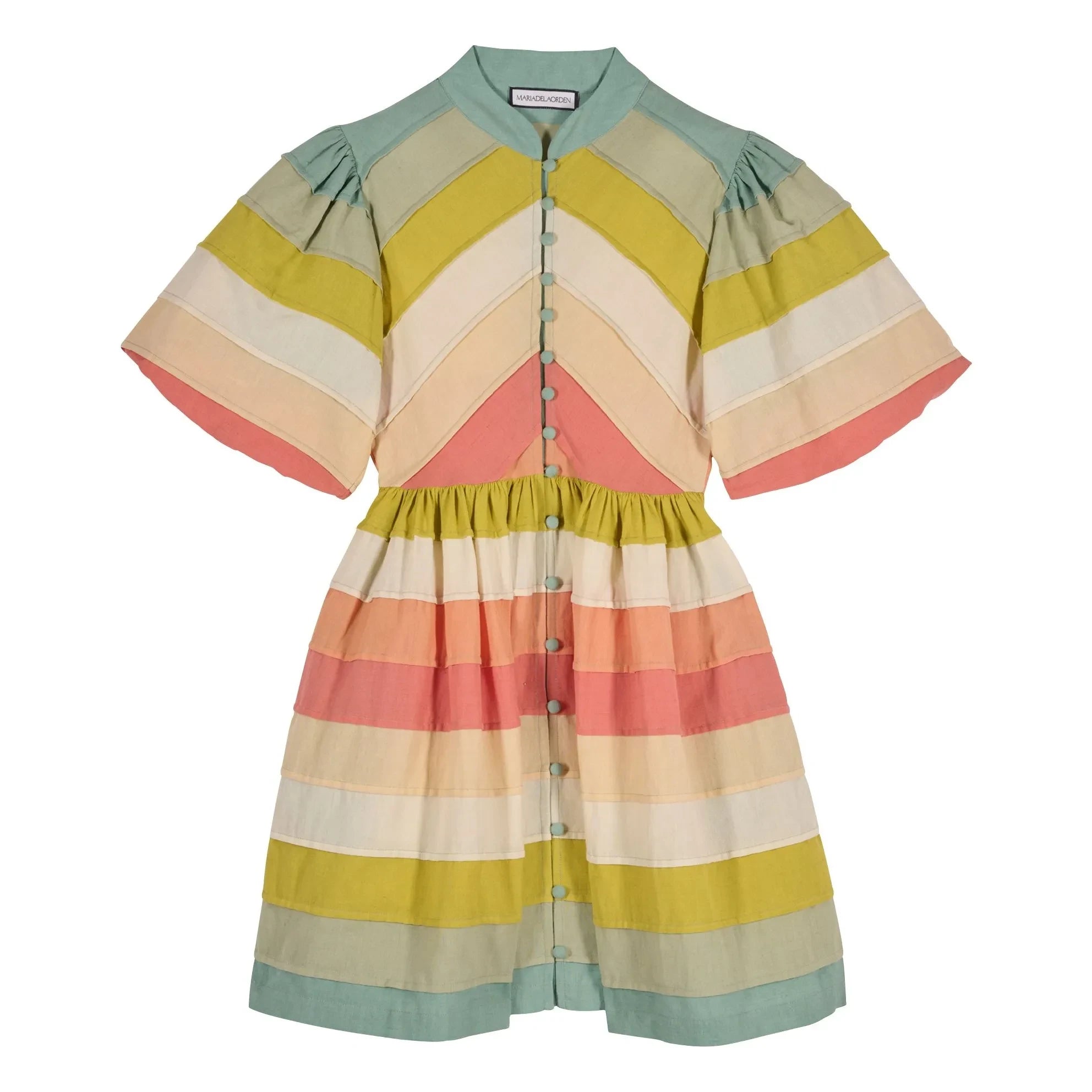 Maria de la Orden - Daisy Cotton Dress | Blue Green