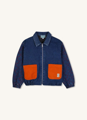 Kenzo - 1970 Denim Fermuarlı Ceket | Mavi