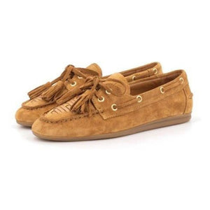 Toral - Nahua Suede Boat Shoes | Cognac