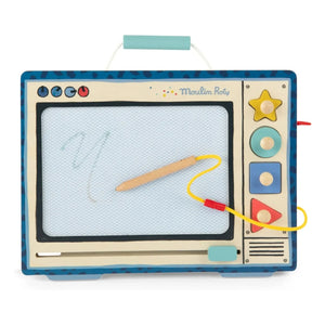 Moulin Roty - Puce & Pilou Magnetic Drawing Board | Blue