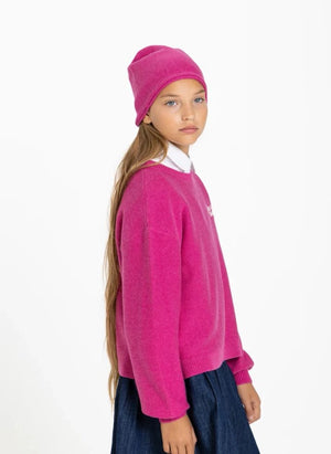 Smallable Kid - Shelly "Keep On Moving" Wool Sweater | Fuchsia