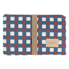 Nobodinoz - Hyde Park Mosaic Travel Baby Changing Mat | Blue