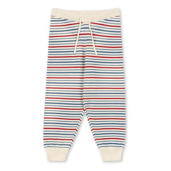 Konges Sløjd - Manis Striped Organic Cotton Knit Pants | Ecru