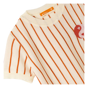 Fabula - Striped Yin Yang T-Shirt | Off-White