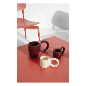 Petite Friture - Donut Espresso Cups, Pia Chevalier - Set of 2 | Burgundy