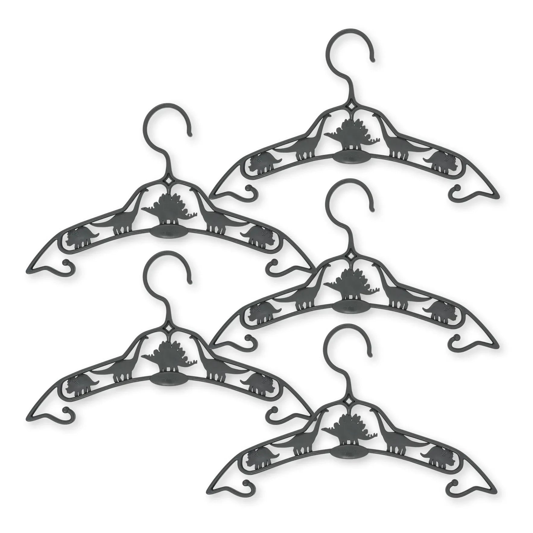 Konges Sløjd - Dino Hangers - Set of 5 | Charcoal Gray