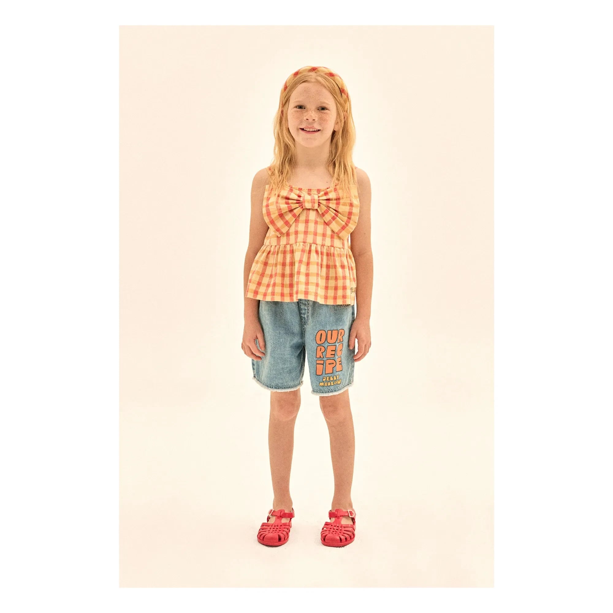 Jelly Mallow - Carreaux Knot Top | Yellow