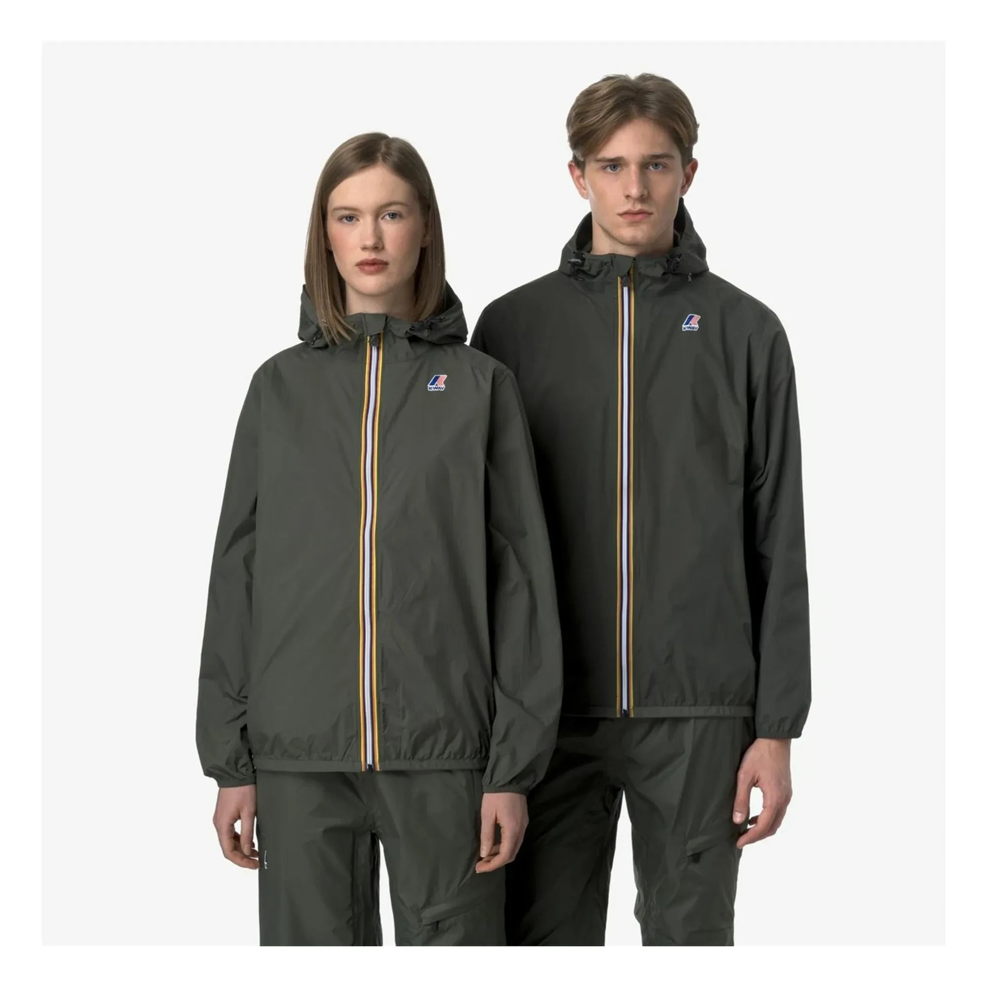 K-way - Windbreaker Le Vrai 4.0 Claude Ripstop Geri Dönüştürülmüş Lifler | Koyu yeşil