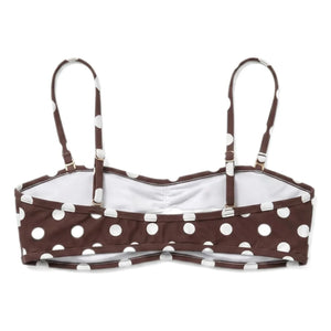 Smallable Woman - Hailee Polka Dot Maillot Top | Brown