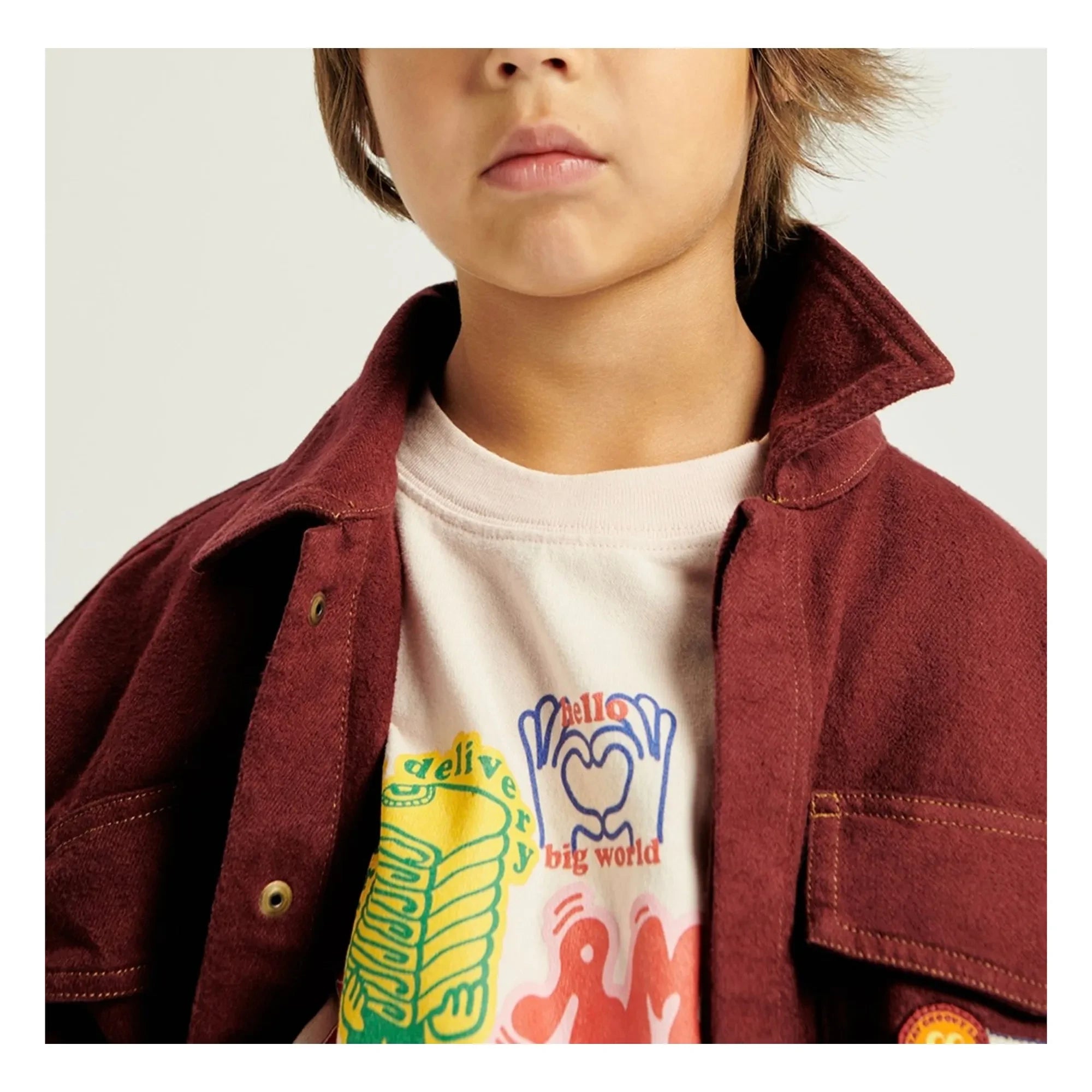 American Vintage - American Vintage X Smallable Collaboration - Spywood Denim Jacket | Crimson