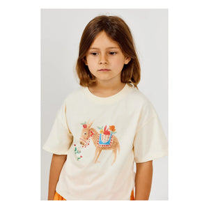 Arsène et Les Pipelettes - Horse T-Shirt Organic Cotton | Ecru