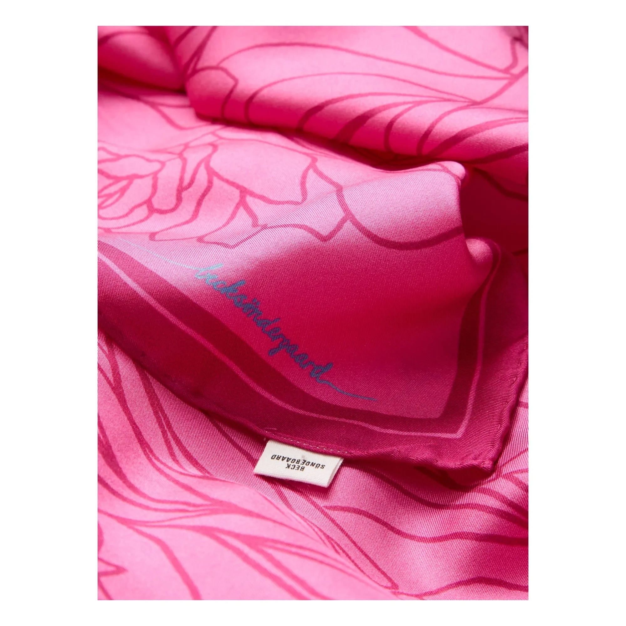 Becksöndergaard - Stencia Lale Silk Scarf | Floresan Pink