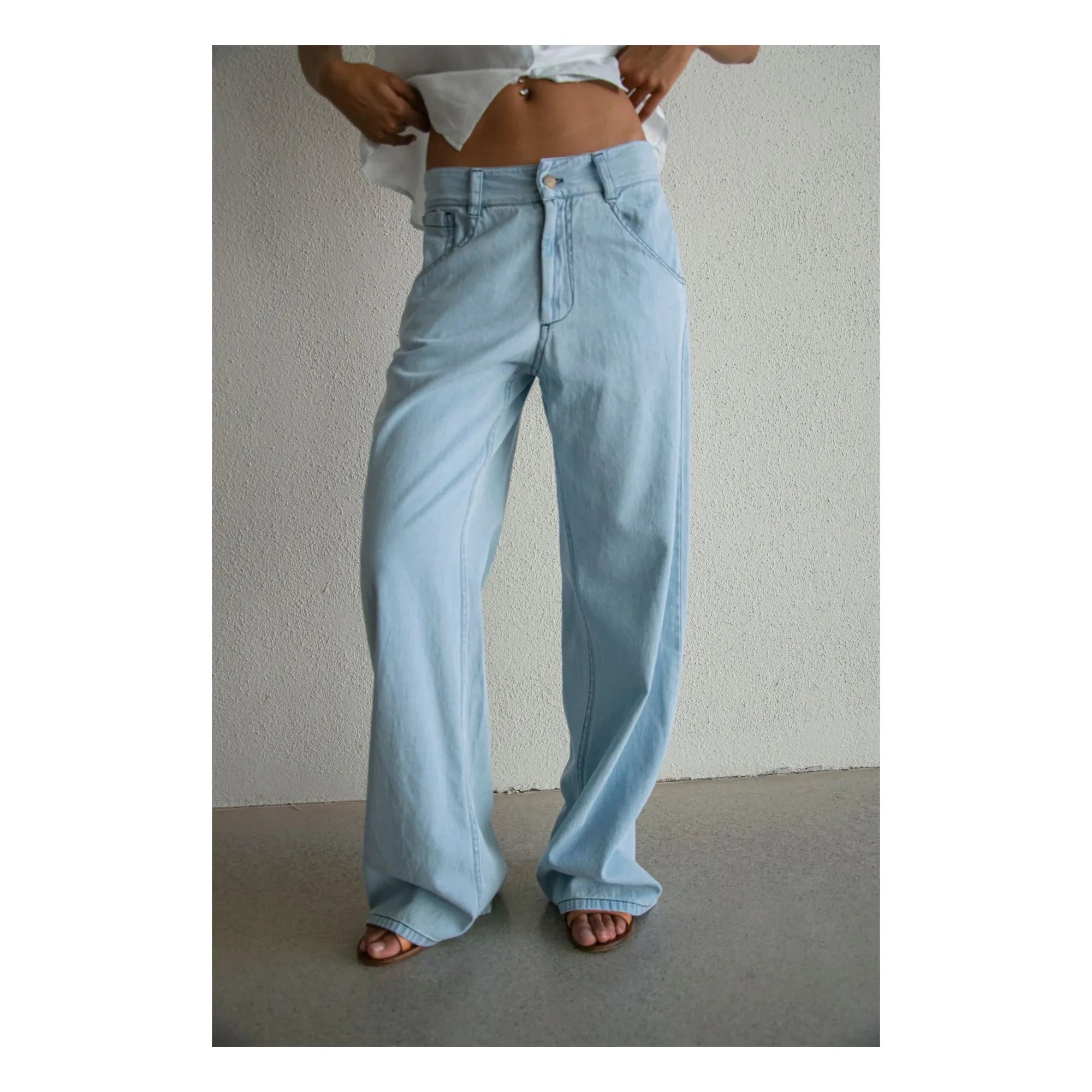 THEAVANT - Zeynep Wide Leg Pants | Blue