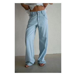 THEAVANT - Zeynep Wide Leg Pants | Blue