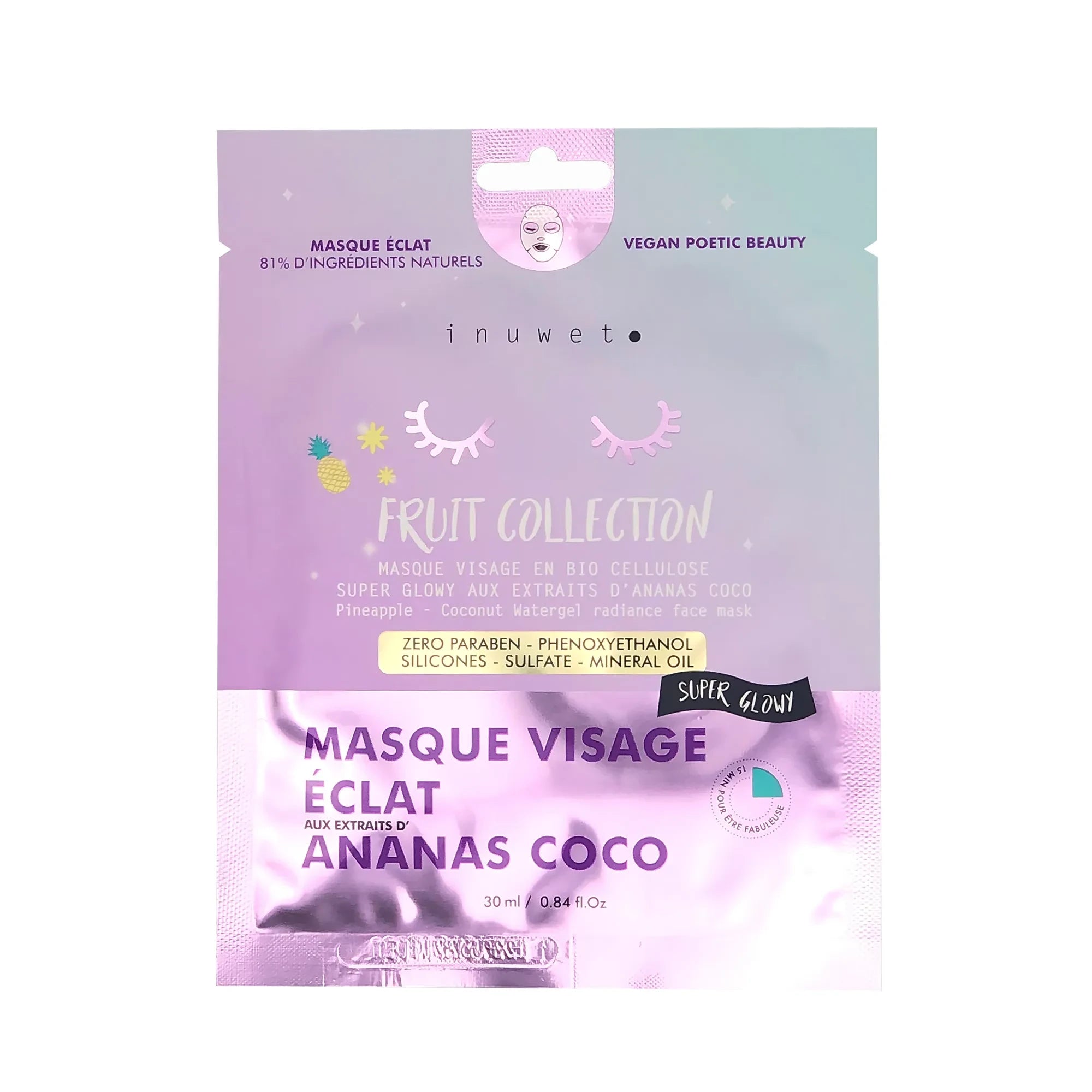 Inuwet - Pineapple Coconut Sparkling Face Mask