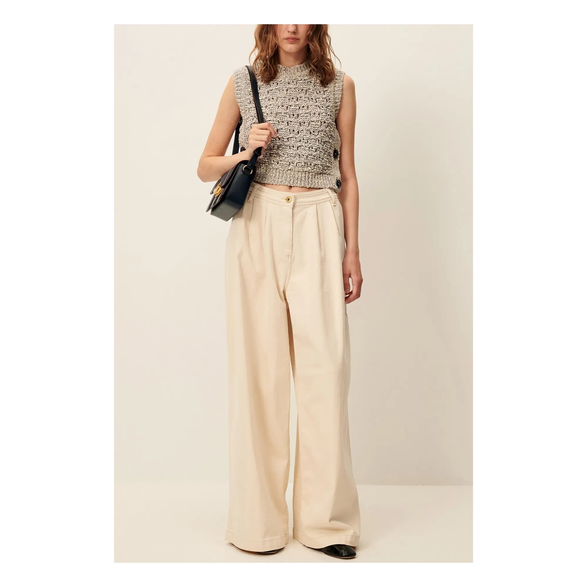 Sessùn - Maranhao Sleeveless Sweater | Gray Blue